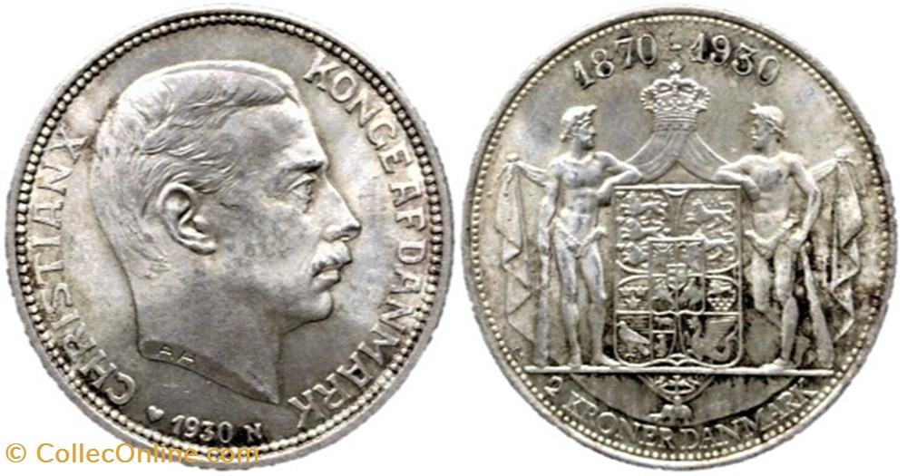 Christian X Denmark - 2 Kroner 1870-1930 King's Birthday monnaies monde danemark christian x denmark 2 kroner 1870 1930 king s birthday