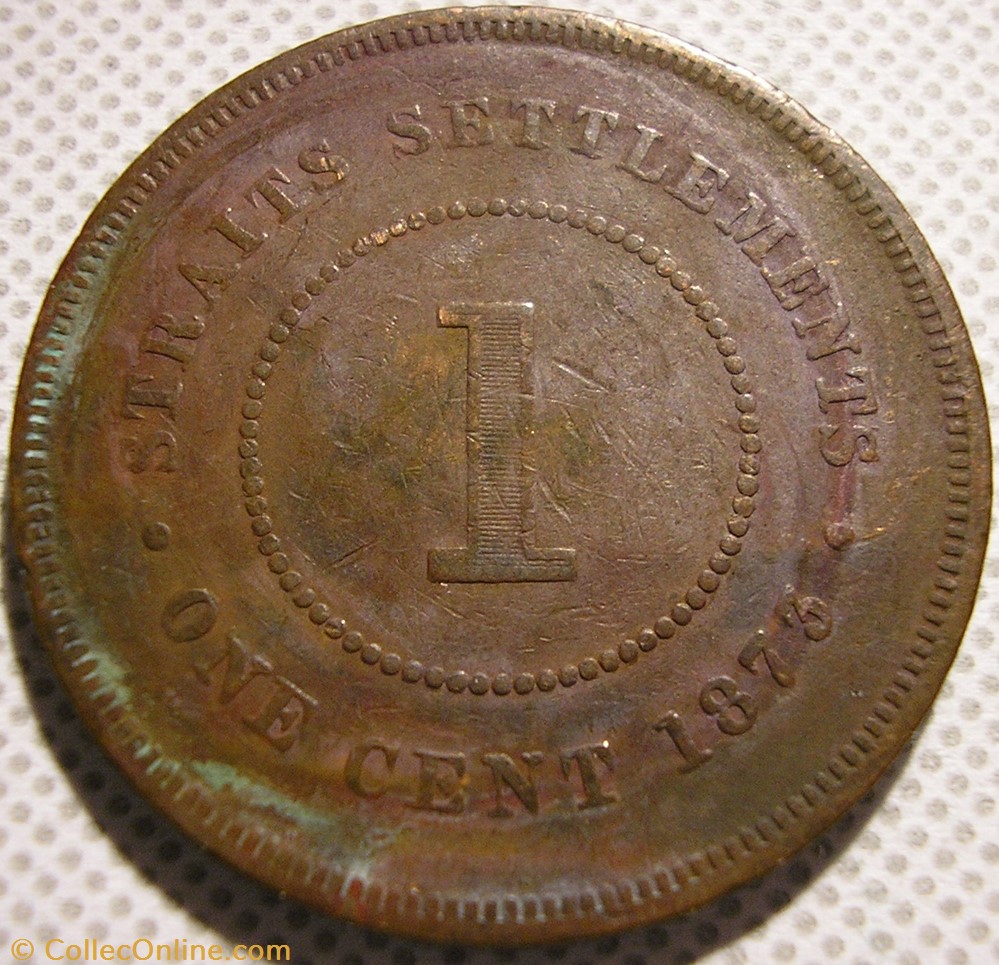 monnaies monde malaisie victoria one cent 1873 straits settlements malaysia