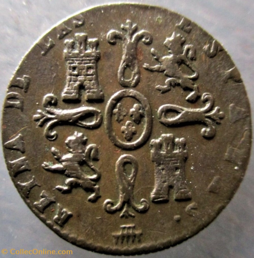 1846 Segovia, 2 Maravedis - Isabel II España 3 monnaies monde espagne 1846 segovia 2 maravedis isabel ii espana