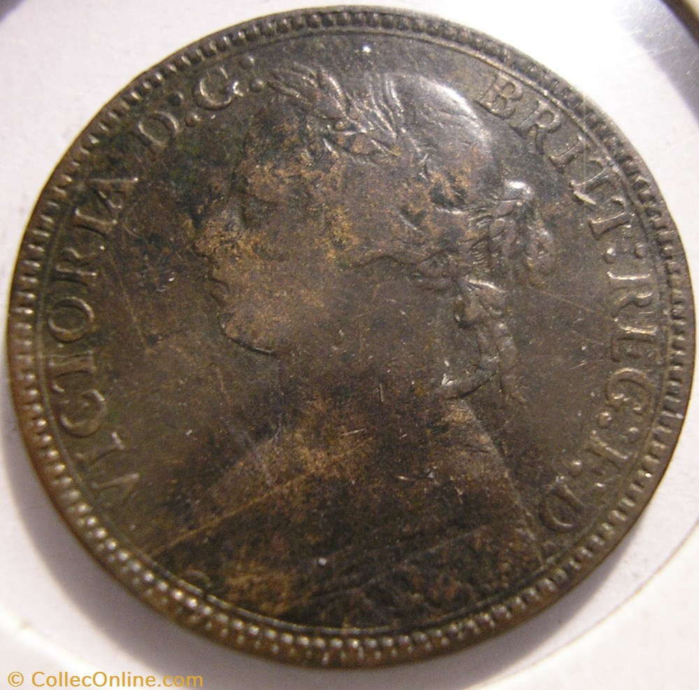 monnaies monde royaume uni victoria one farthing 1875 h kingdom of great britain repunched date