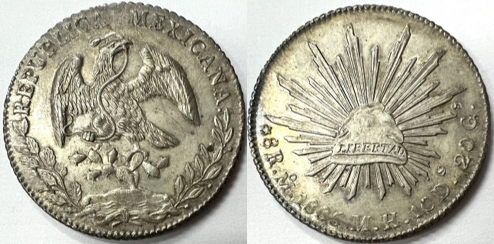 monnaies monde mexique mexico 8 reales 1885 mexico city