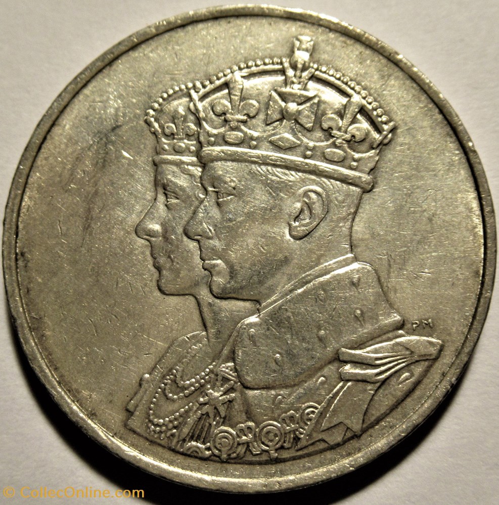 George VI & Elizabeth - 1939 Royal Visit Canada, Silver Medal, UK 2 monnaies jetons mereaux george vi elizabeth 1939 royal visit canada silver medal uk