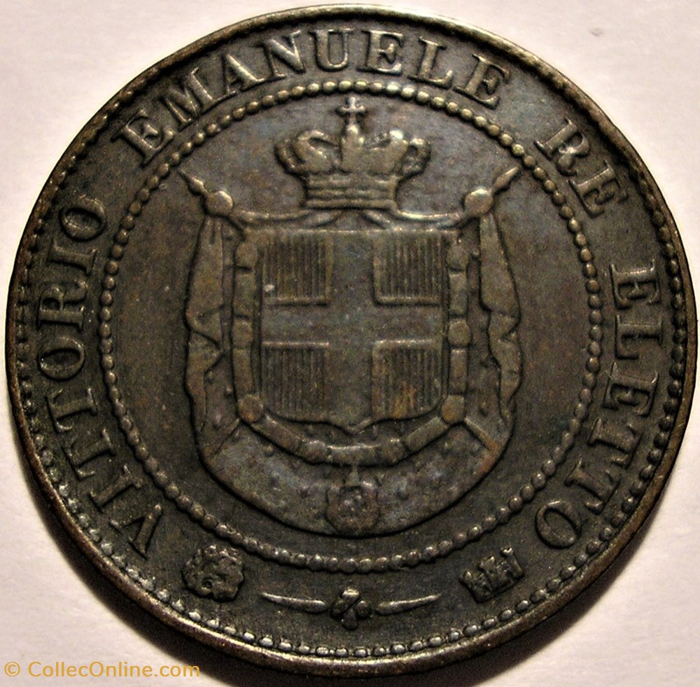 1859 Province Unite del Centro Italia, 2 Centesimi - Vittorio Emanuele of Sardinia monnaie monde italie 1859 province unite del centro italia 2 centesimi vittorio emanuele of sardinia