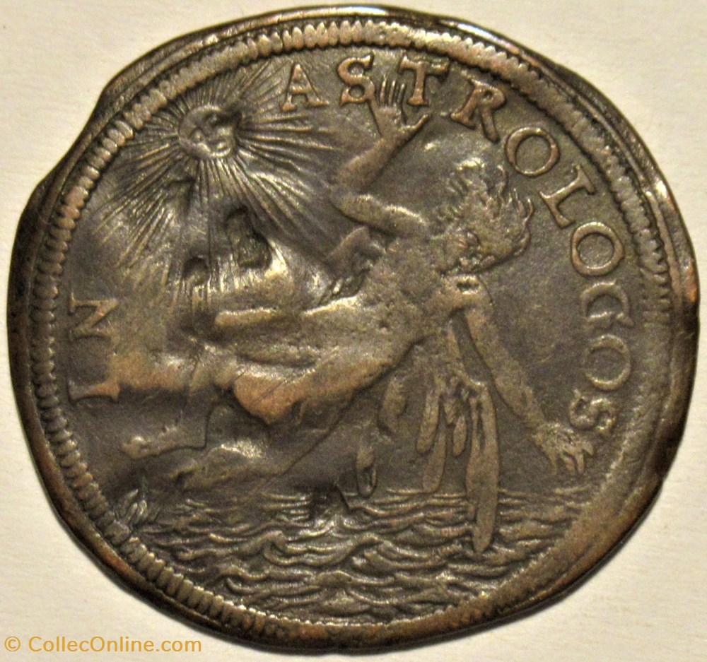 Mythe d'Icare - c.1600 Jeton de Wolf Lauffer à Nuremberg monnaies paranumismatique jetons poids mythe icare c 1600 jeton de wolf lauffer a nuremberg