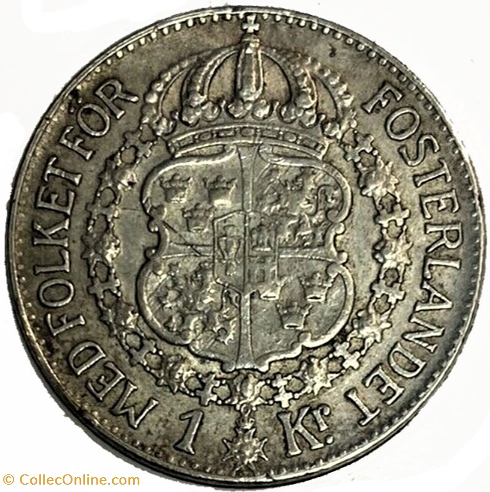 monnaies monde suede gustaf v of sweden 1 krona 1940