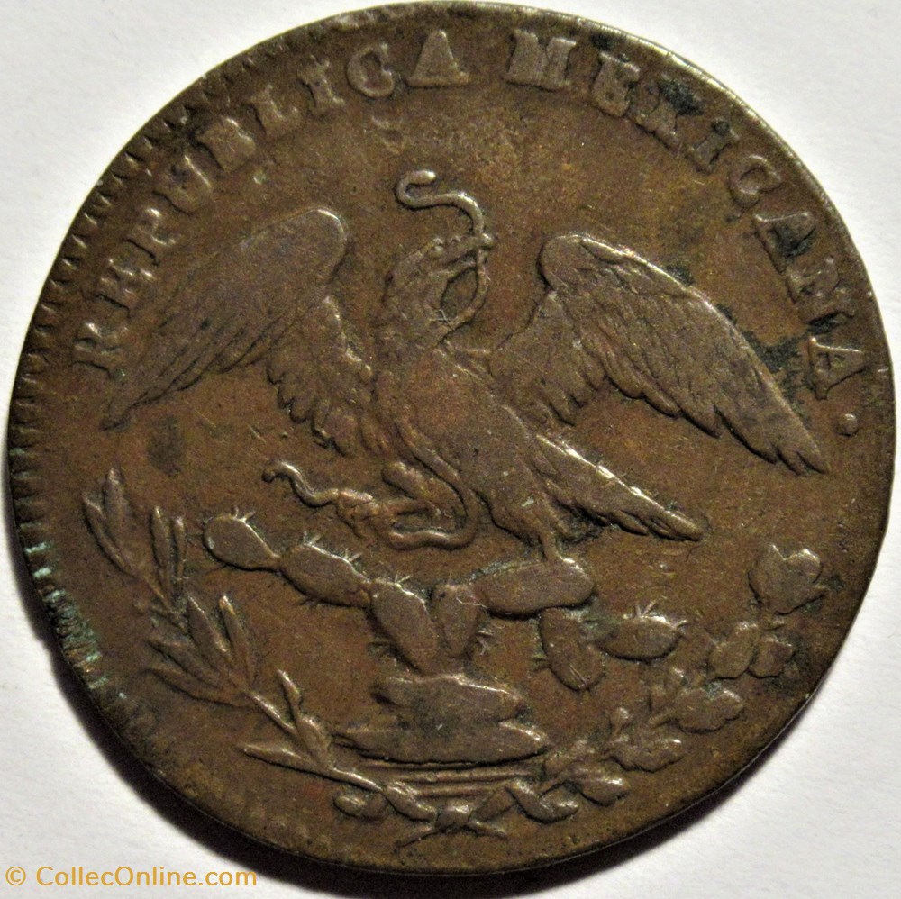 monnaies monde mexique mexico 1 4 real 1834 1st republic