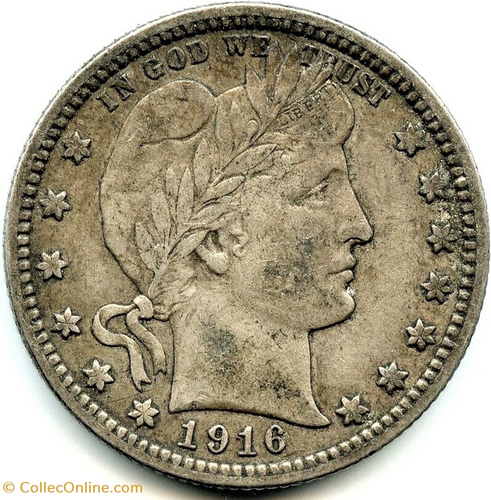 1916 Quarter Dollar monnaie monde etat uni 1916 quarter dollar