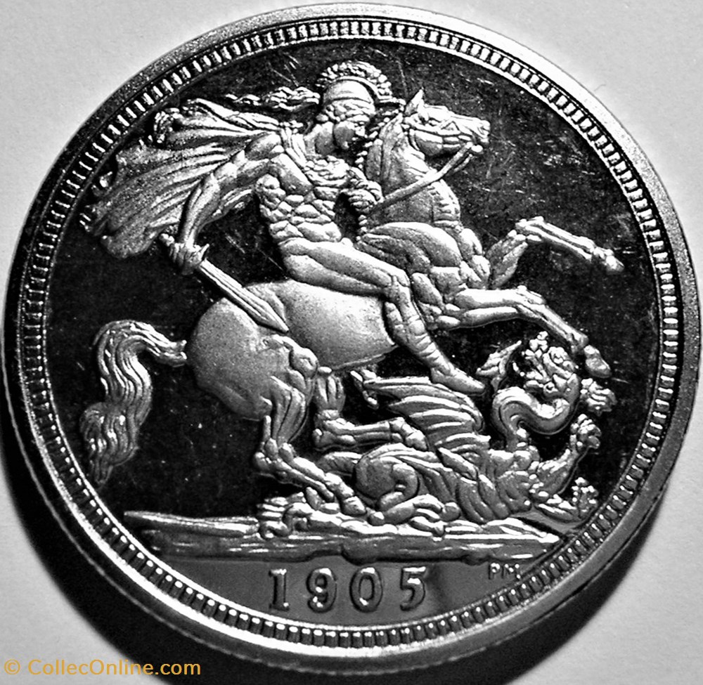 Edward VII - Crown 1905 - Retro Pattern - Great Britain 3 monnaie jeton mereaux edward vii crown 1905 retro pattern great britain