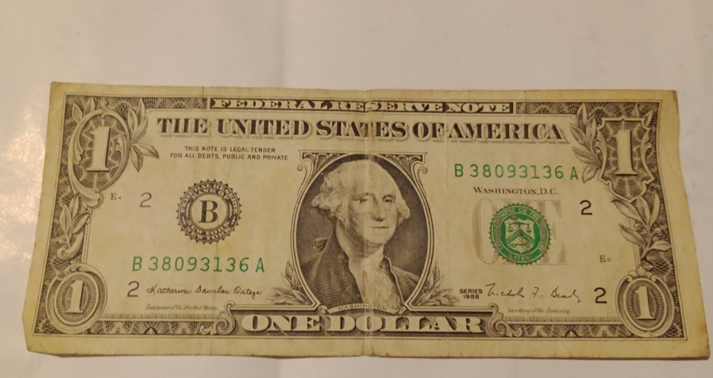 billetes billete 1 dolar