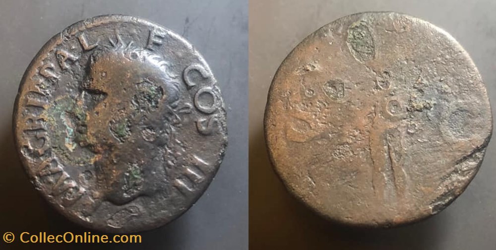 Agrippa coins antique b c to roman republican imperial agrippa