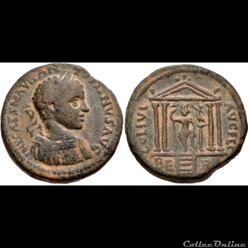 PHOENICIA, Berytus; Elagabalus. coin ancient roman provincial phoenicia berytus elagabalus