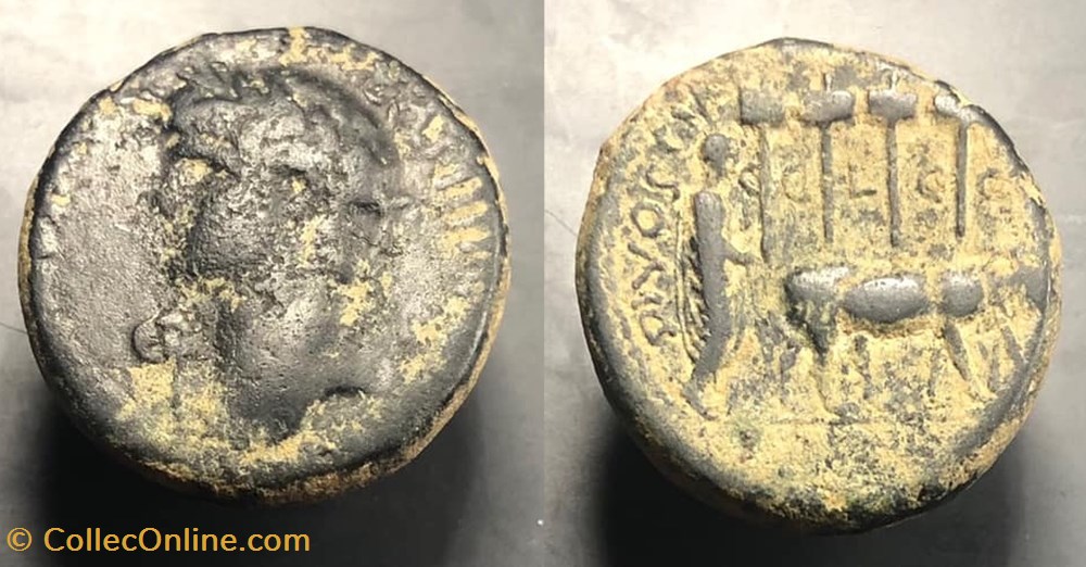 coins antique b roman provincial phoenicia ake ptolemais nero