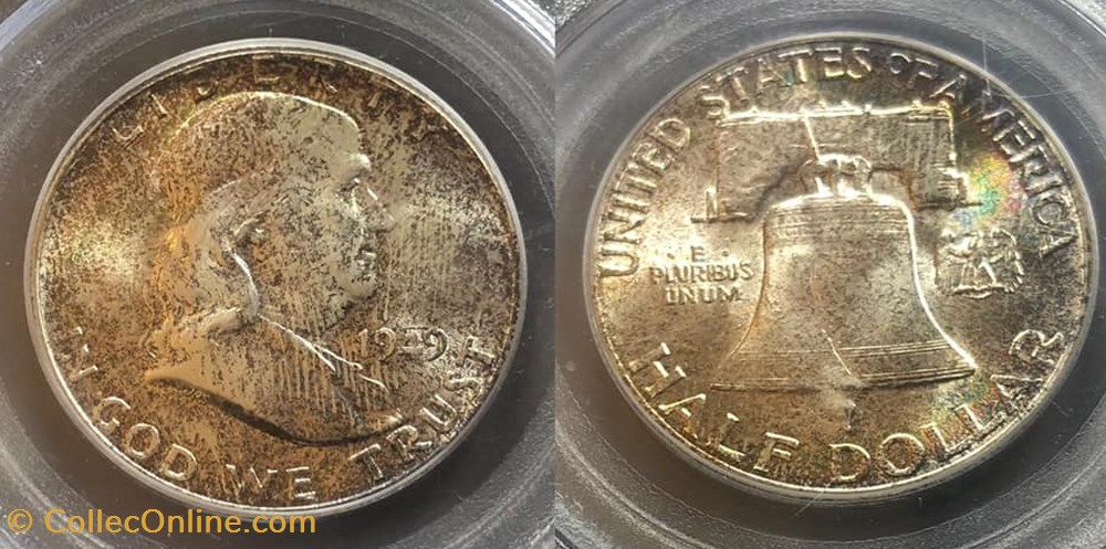 1949P Franklin Half MS64FBL coins world united states 1949p franklin half ms64fbl
