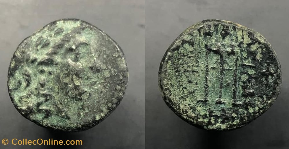 coins antique b to greek antiochos ii theos