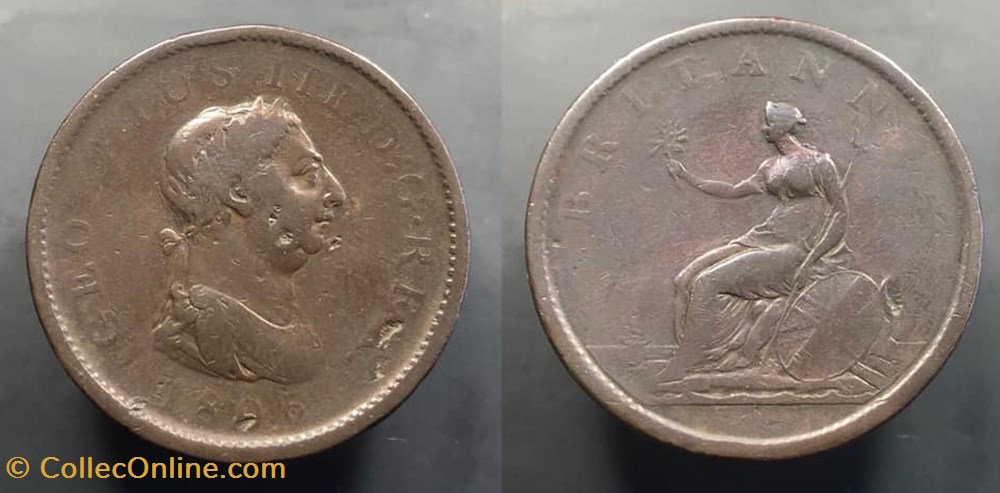 coins world 1806 british copper penny soho mint
