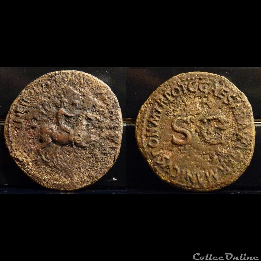018. Nero & Drusus Caesars coin ancient roman 018 nero drusus caesars