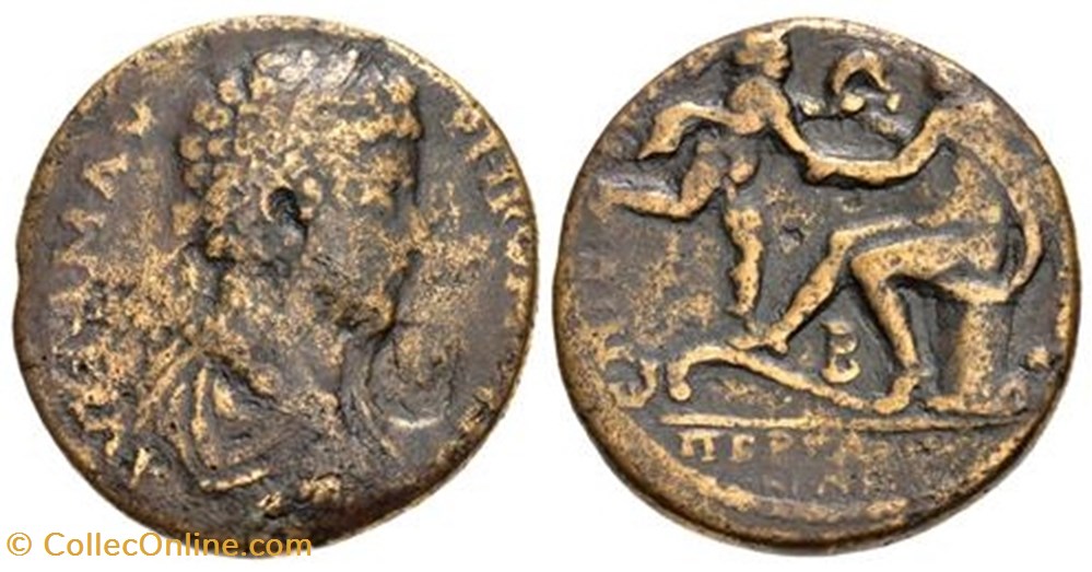 MYSIA, Pergamum. Commodus. coins antique b to roman provincial mysia pergamum commodus