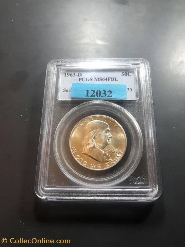 coins world united states 1963d franklin half ms64fbl