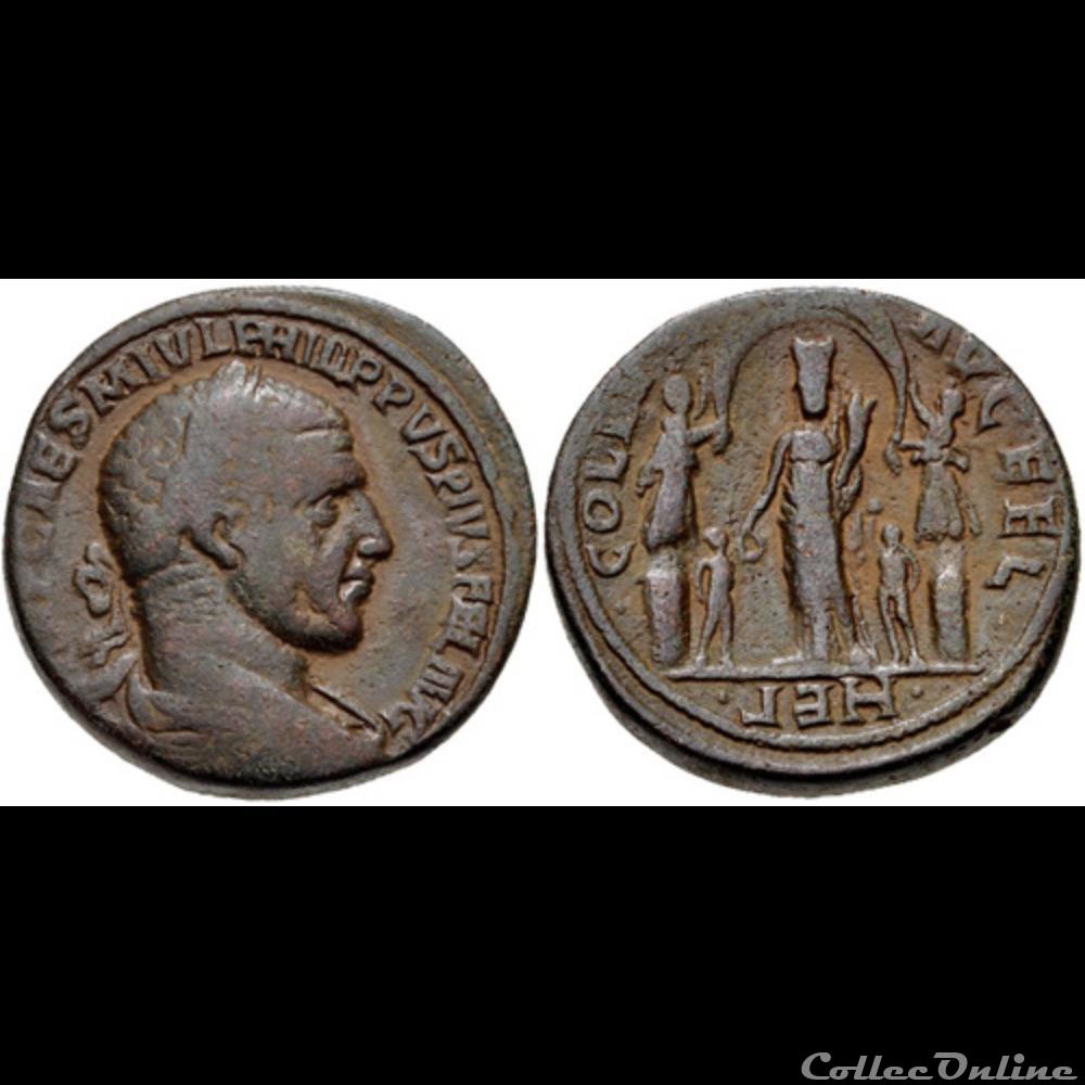 SYRIA, Coele-Syria. Heliopolis. Philip I coin ancient roman provincial syria coele syria heliopolis philip i