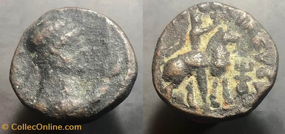 coins antique b c greek india kushan empire vima takto soter megas