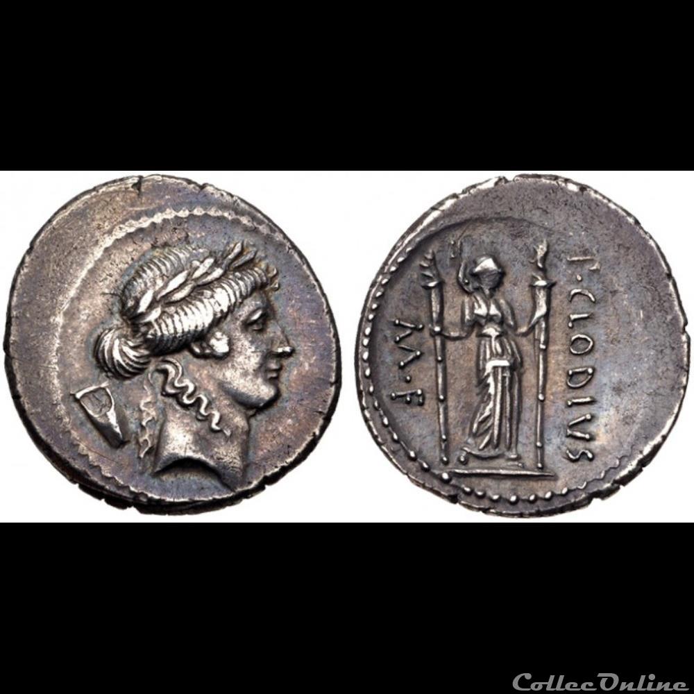 P. Clodius M.f. Turrinus coin ancient roman p clodius m f turrinus