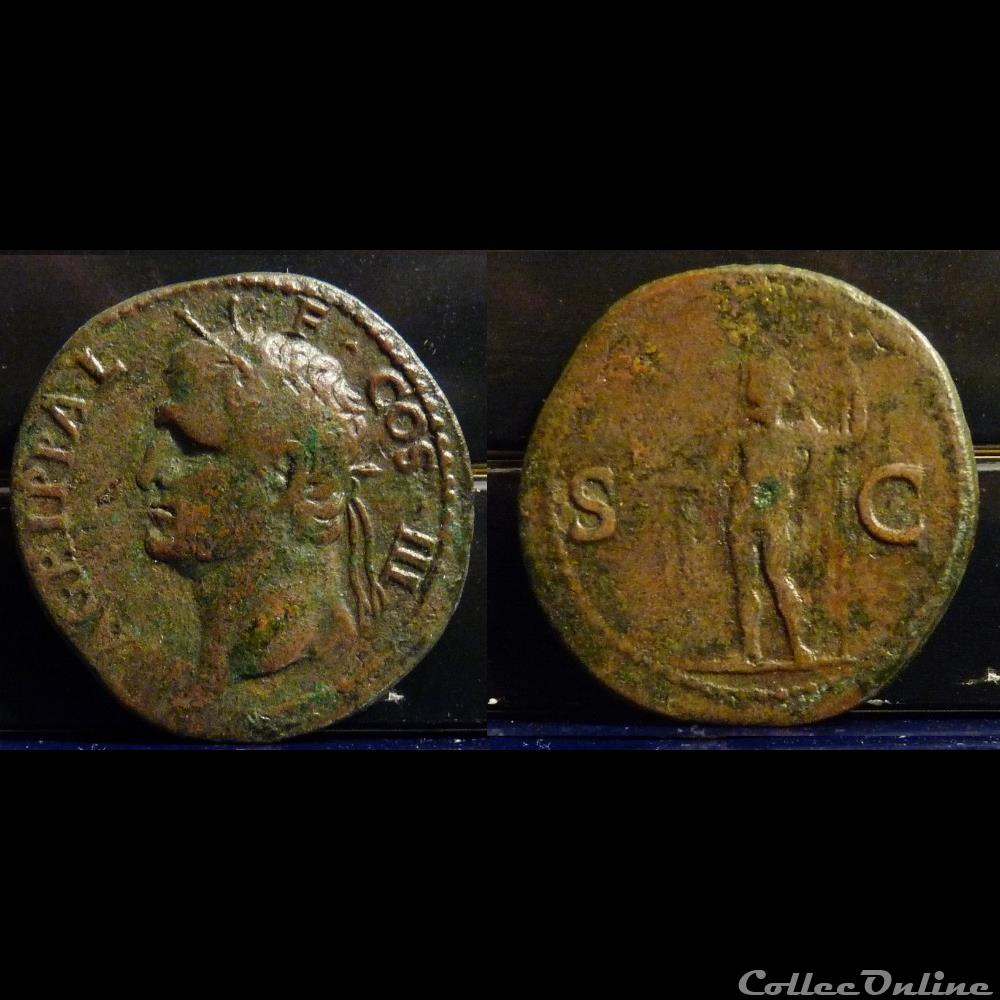 011. Marcus Agrippa coin ancient roman 011 marcus agrippa