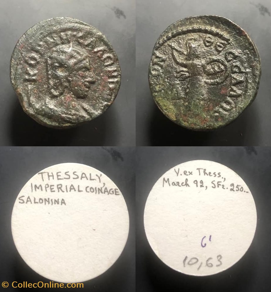 THESSALY, Salonina coins antique b c to roman provincial thessaly salonina