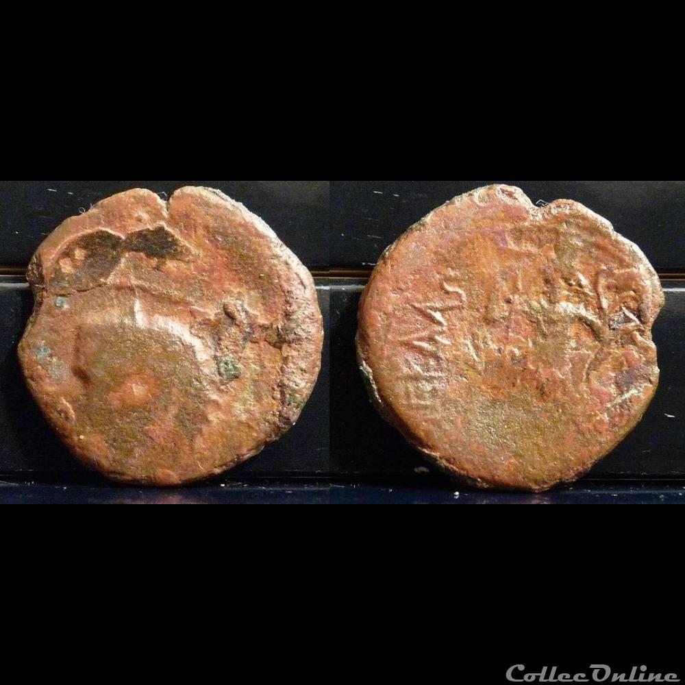 JUDAEA, Ascalon. Nero coin ancient roman provincial judaea ascalon nero