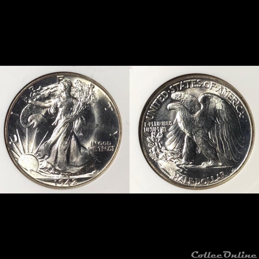 1942P Walking Liberty coins world united states 1942p walking liberty