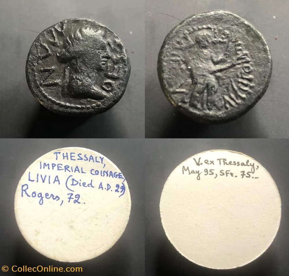 coins antique b c to roman provincial thessaly livia