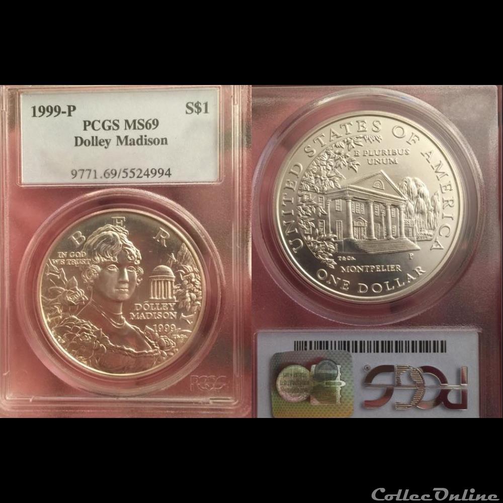 coin world united state 1999p dolly madison