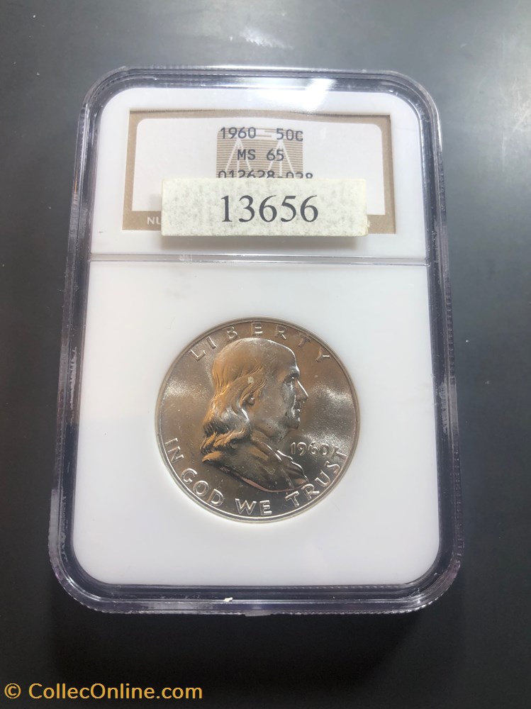 1960P Franklin Half MS65 coins world united states 1960p franklin half ms65