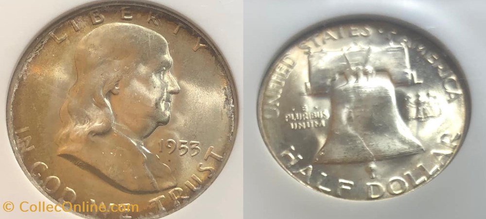 coins world united states 1953s franklin half ms65