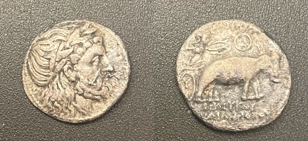 Seleukos I Nikator & Antiochos I Soter from the Aï Khanoum coins ancient greek seleukos i nikator antiochos i soter from the ai khanoum