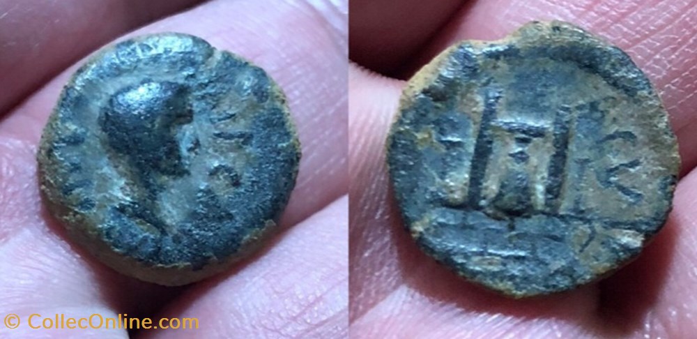 coins antique b to roman provincial cyprus paphus augustus
