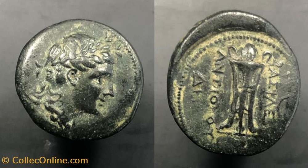 coins antique b to greek antiochos ii theos