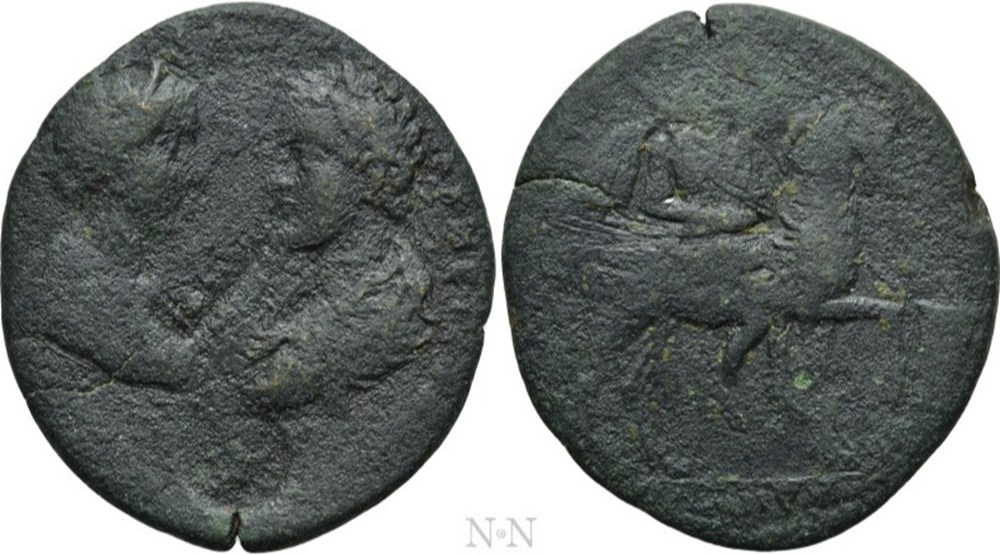 CARIA, Stratonicaea. Caracalla with Plautilla coins ancient romans provincial caria stratonicaea caracalla with plautilla