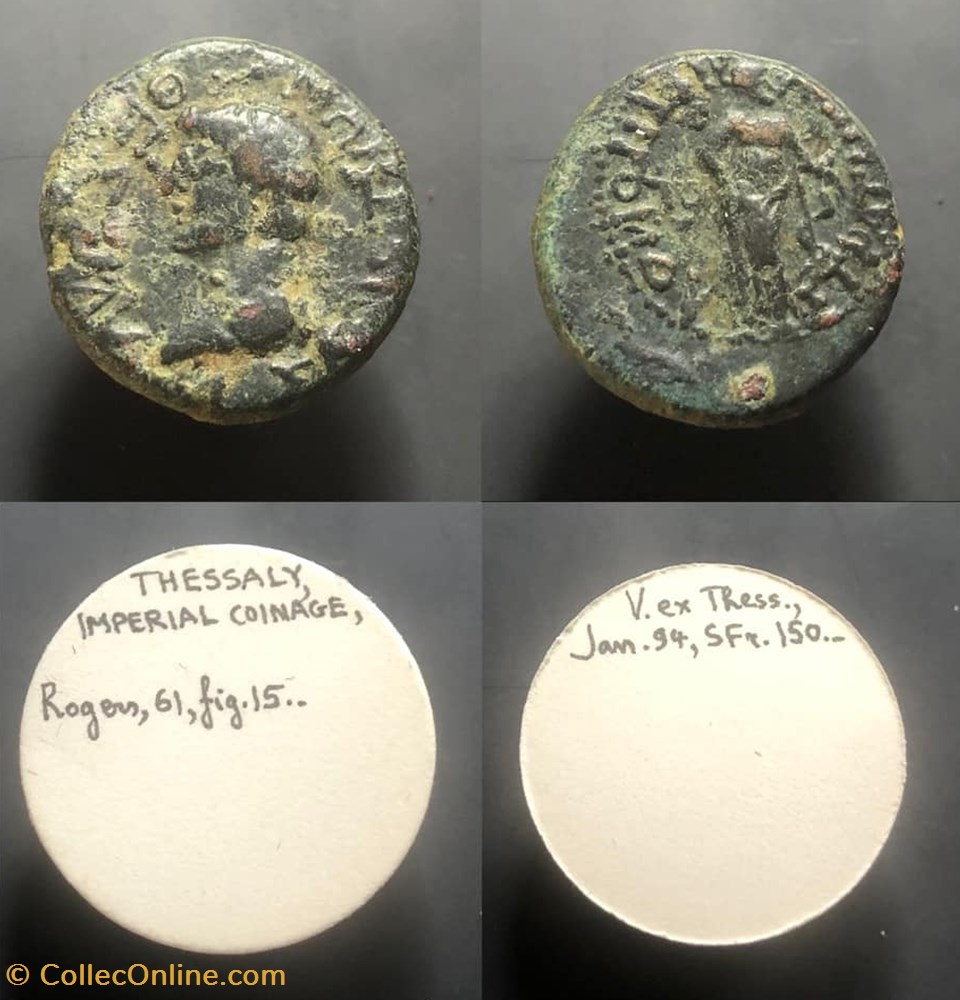 THESSALY, Claudius coins antique b to roman provincial thessaly claudius