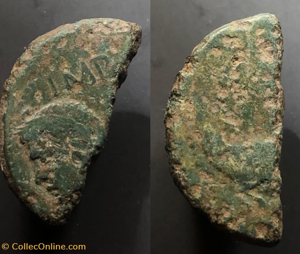 coins antique b c to greek gaul nemausus augustus with agrippa