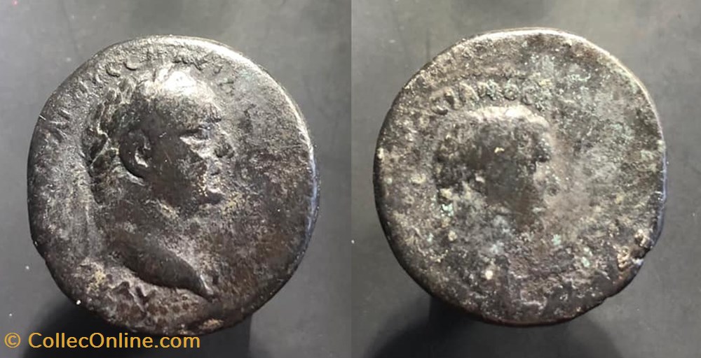 coins antique to roman provincial cappadocia caesarea eusebia vespasian with titus as caesar