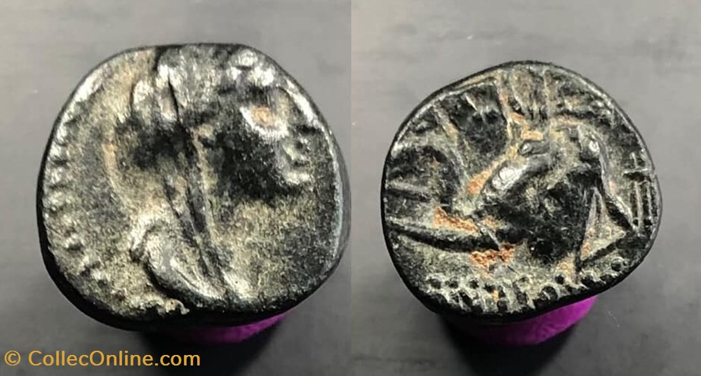 coins antique b to greek antiochos iv epiphanes