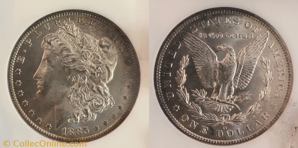 1885O Morgan Dollar MS-65 coins world united states 1885o morgan dollar ms 65