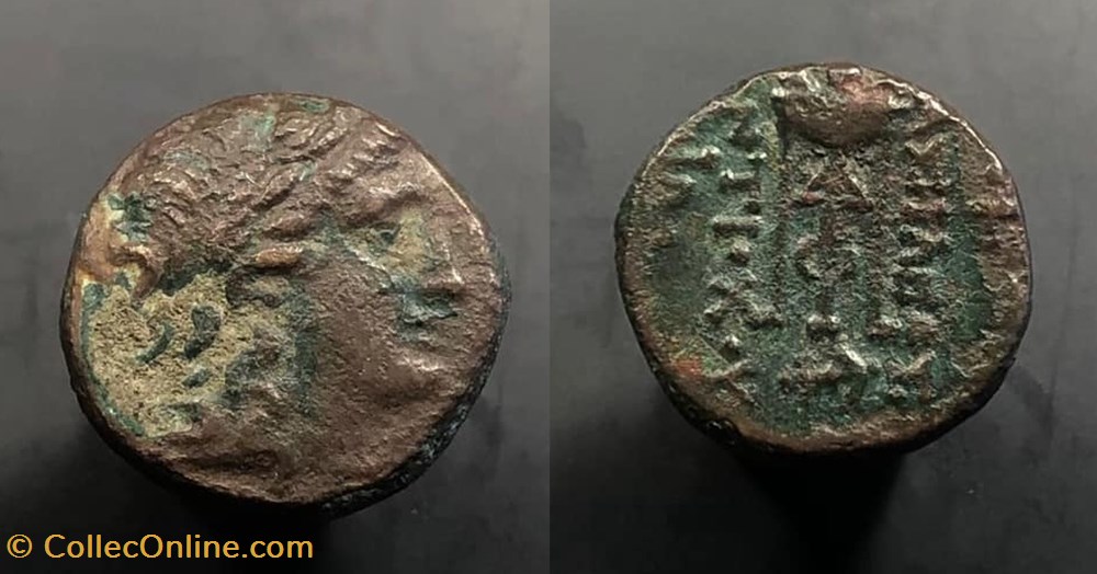 coins antique b to greek antiochos ii theos