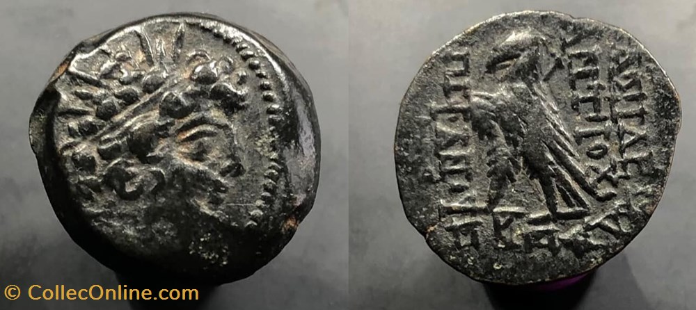 coins antique b to greek antiochos viii epiphanes