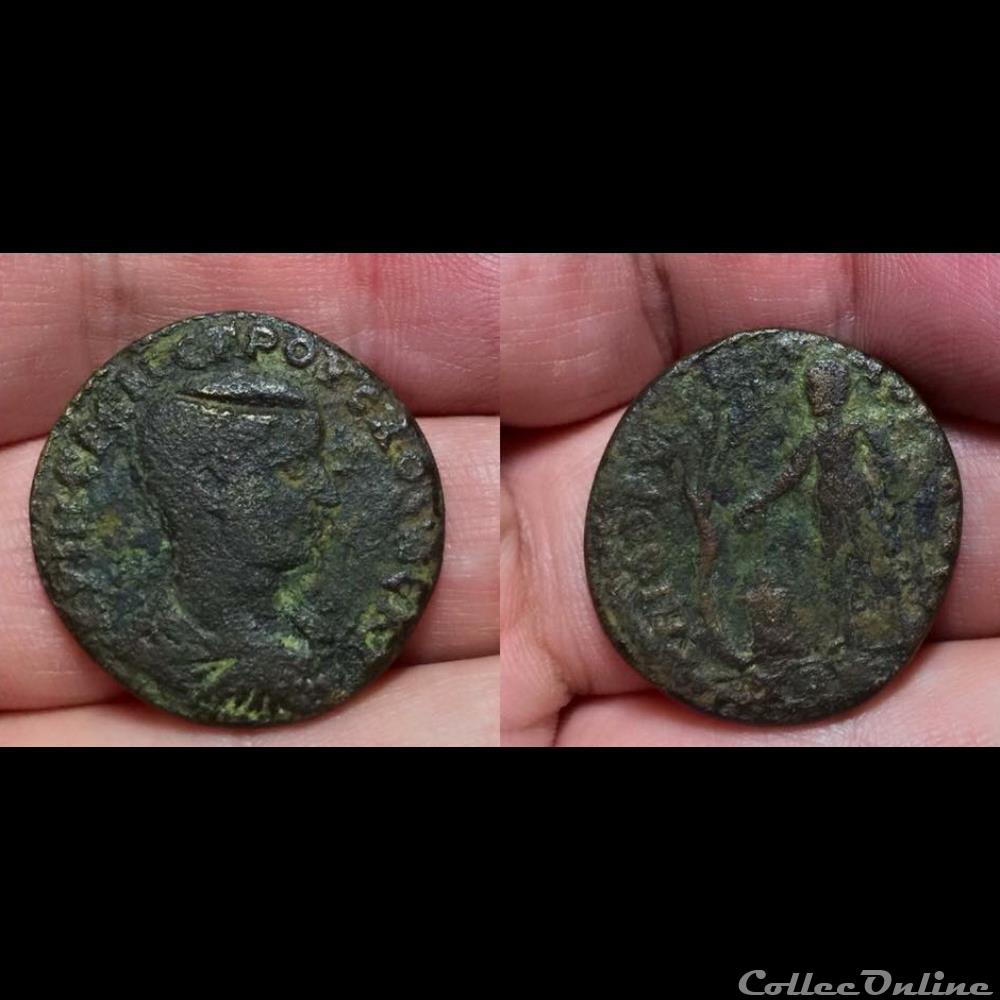 coin ancient roman provincial aeolis elaea herennius etruscus