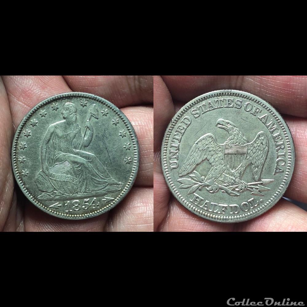 coin world united state 1854p seated liberty half with arrows