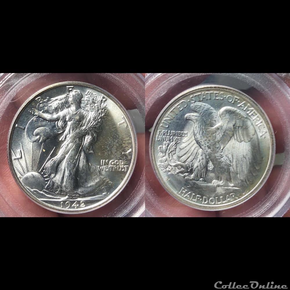 1942S Walking Liberty coin world united state 1942s walking liberty
