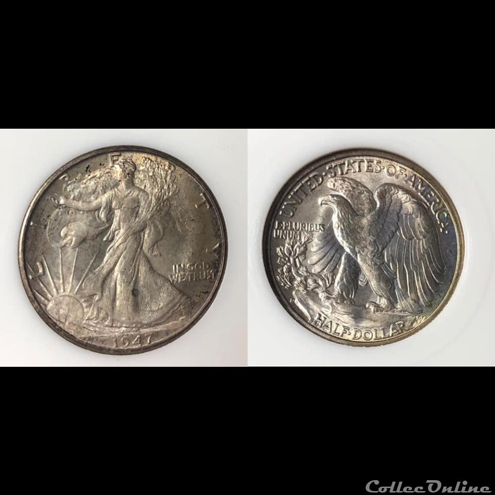 1947D Walking Liberty coin world united state 1947d walking liberty