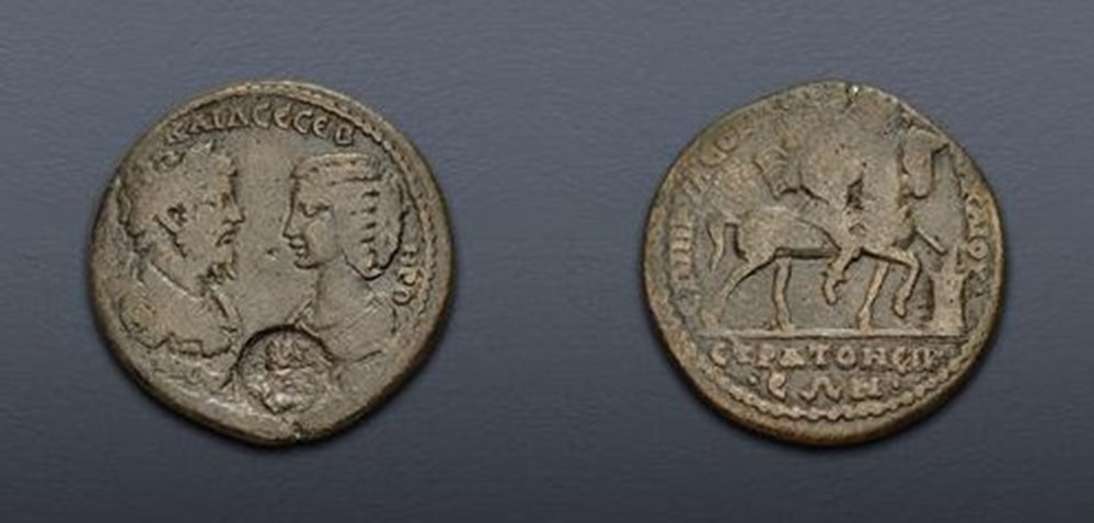 coins caria stratonicaea septimius severus with julia domna