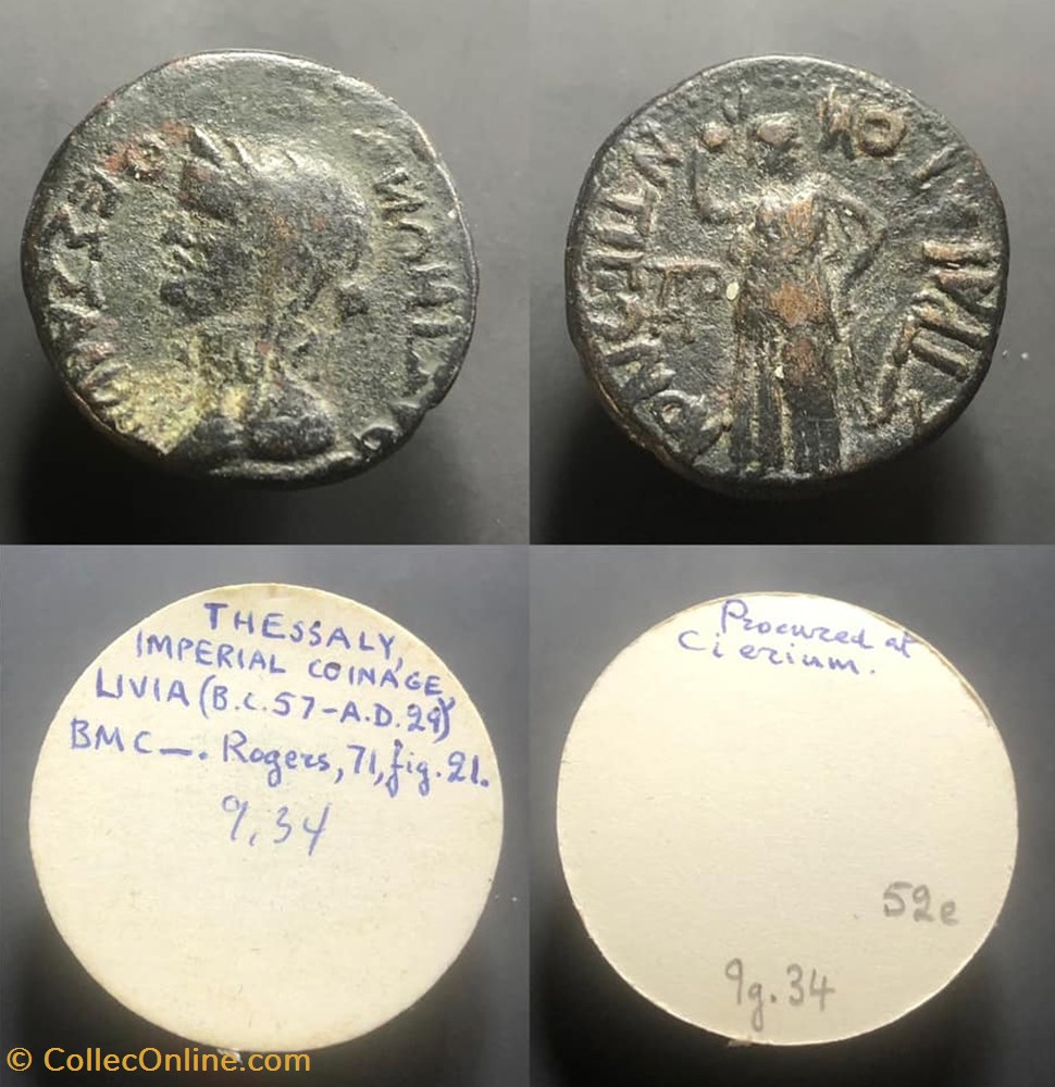 THESSALY, Livia coins antique b c to roman provincial thessaly livia